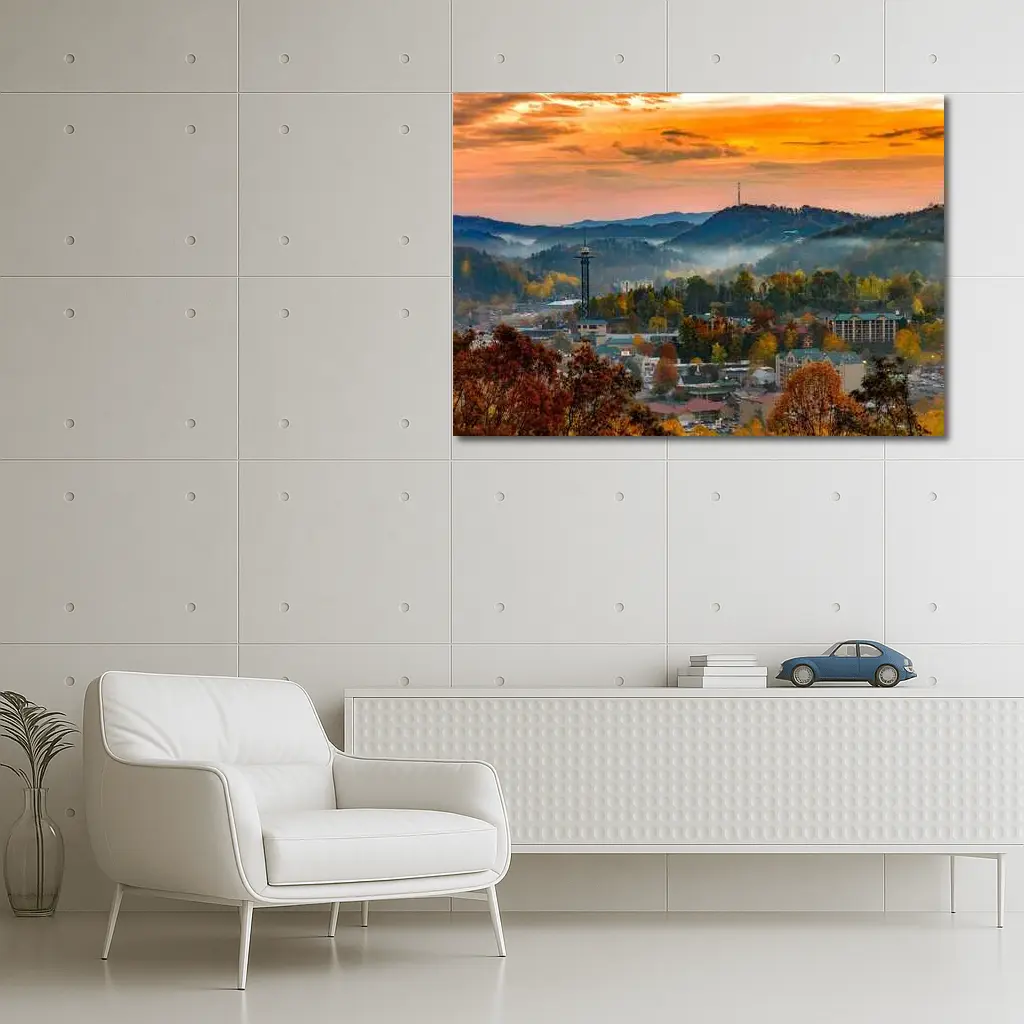 Gatlinburg Tennessee Smoky Mountains Autumn Sunrise – Wall Art
