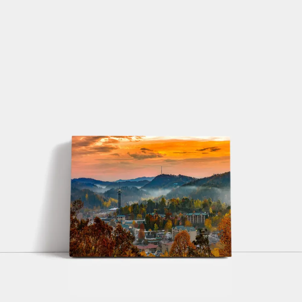 Gatlinburg Tennessee Smoky Mountains Autumn Sunrise – Wall Art