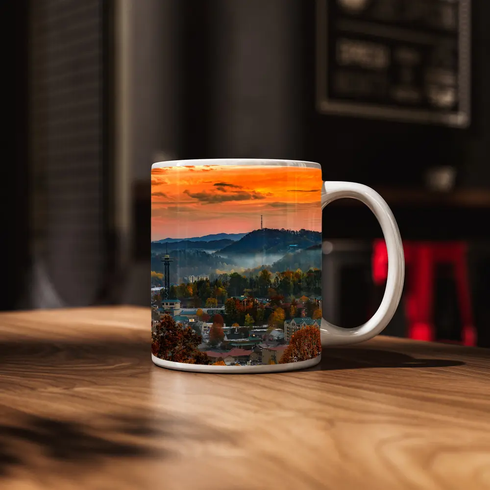 Gatlinburg Tennessee Smoky Mountains Autumn Sunrise – Mugs