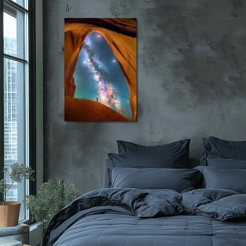 Milky Way Over Desert Canyon Arch – Wall Art