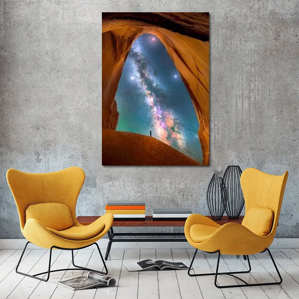 Milky Way Over Desert Canyon Arch – Wall Art