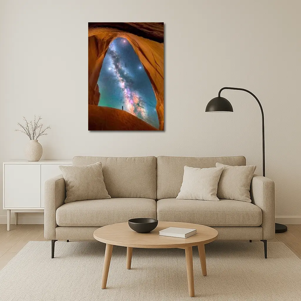 Milky Way Over Desert Canyon Arch – Wall Art