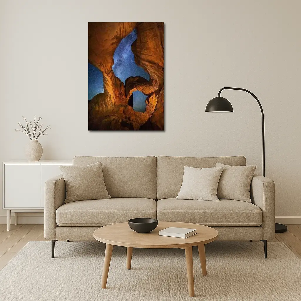 Double Arch Rock Milky Way Night Sky – Wall Art