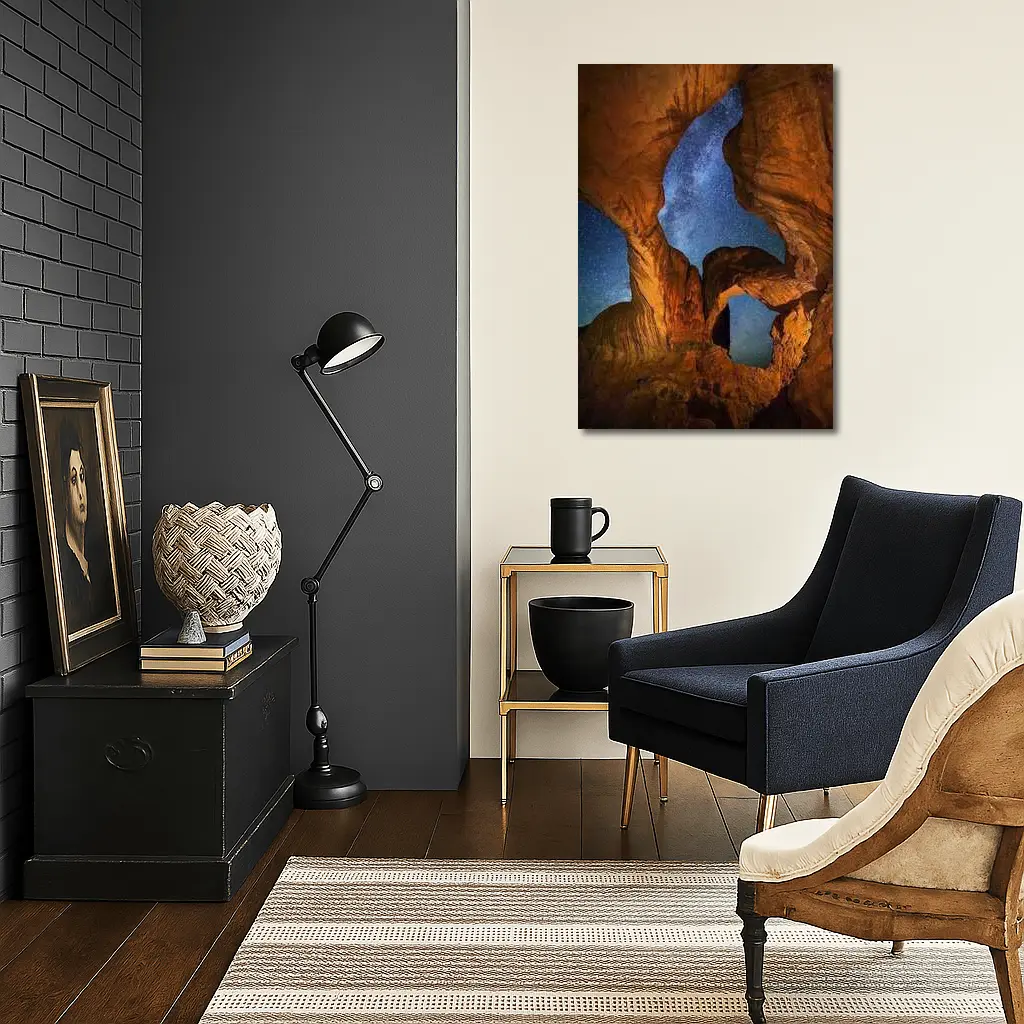 Double Arch Rock Milky Way Night Sky – Wall Art