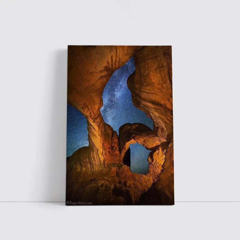 Double Arch Rock Milky Way Night Sky – Wall Art