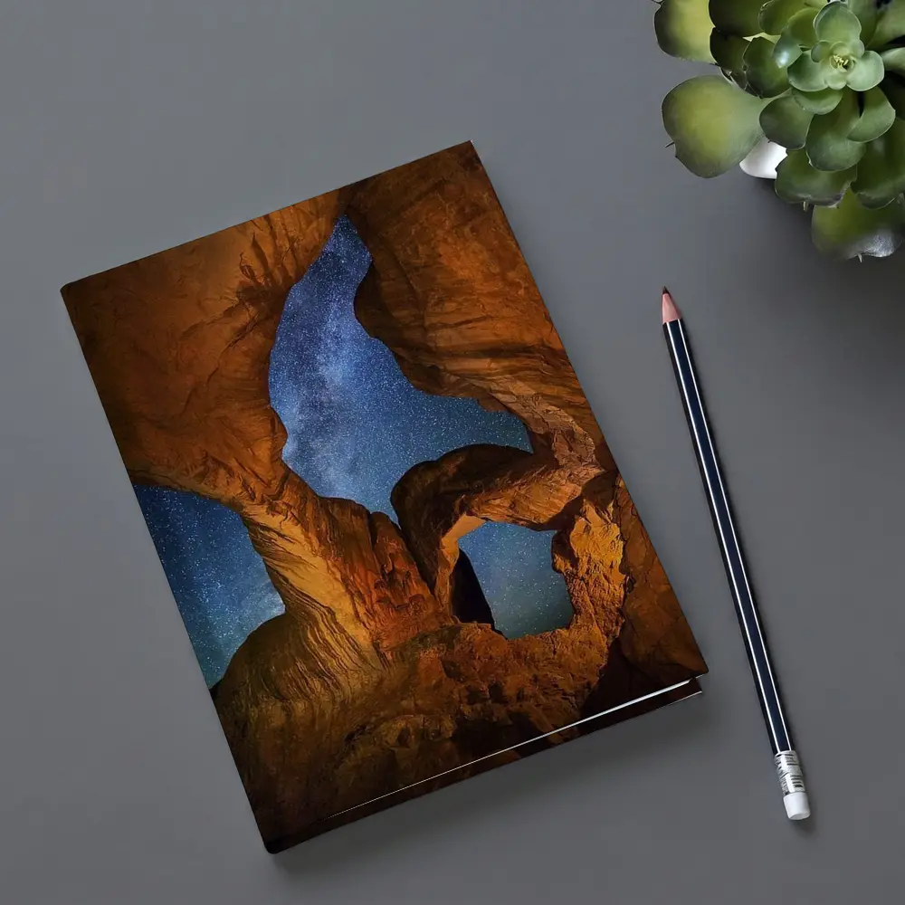 Double Arch Rock Milky Way Night Sky – Notebooks