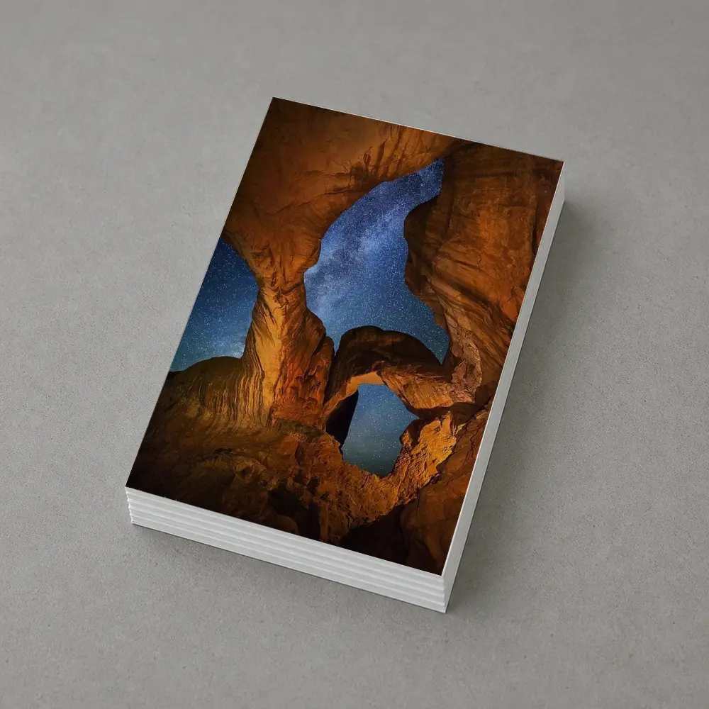 Double Arch Rock Milky Way Night Sky – Postcards