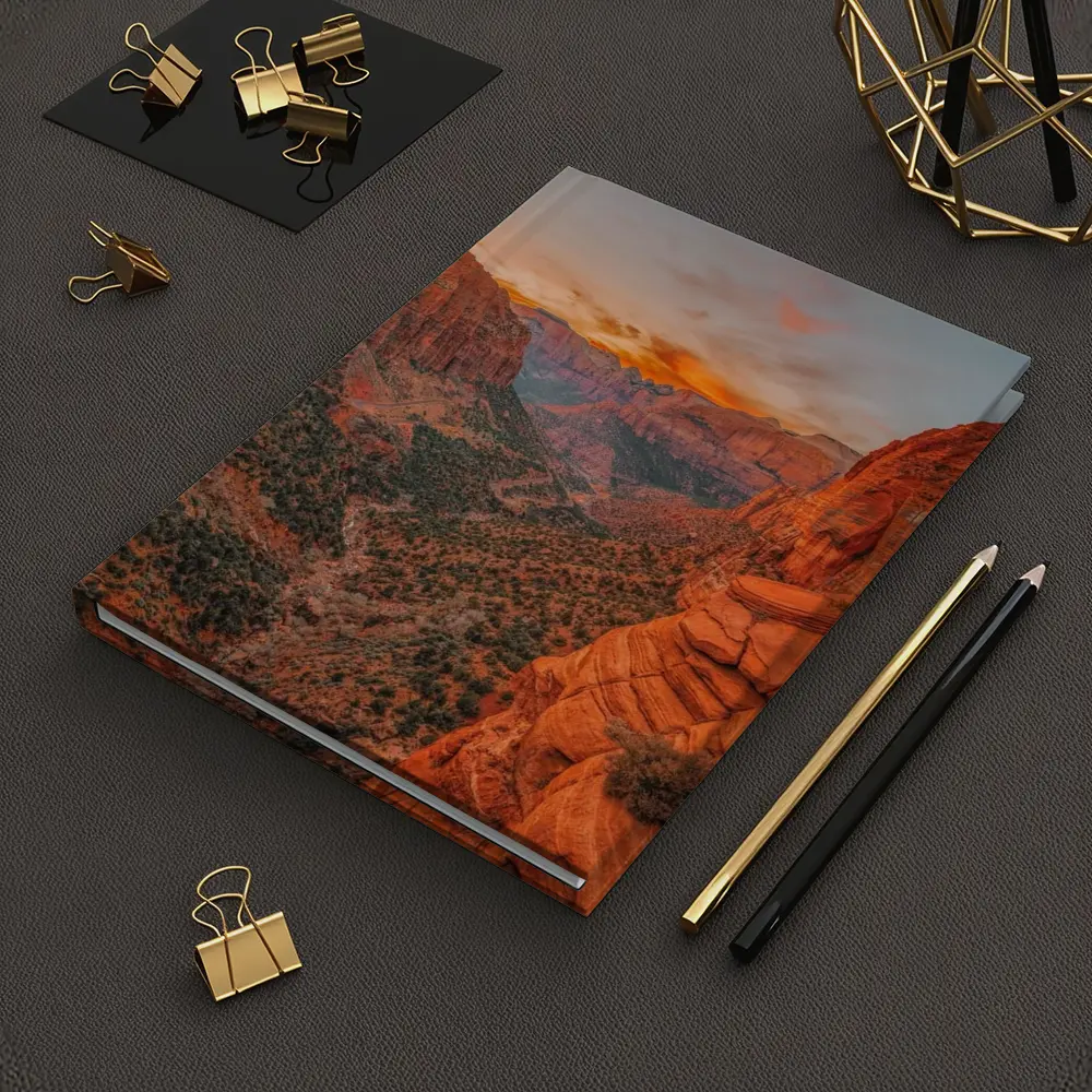 Zion Canyon Sunset Red Rock Overlook – Notebooks