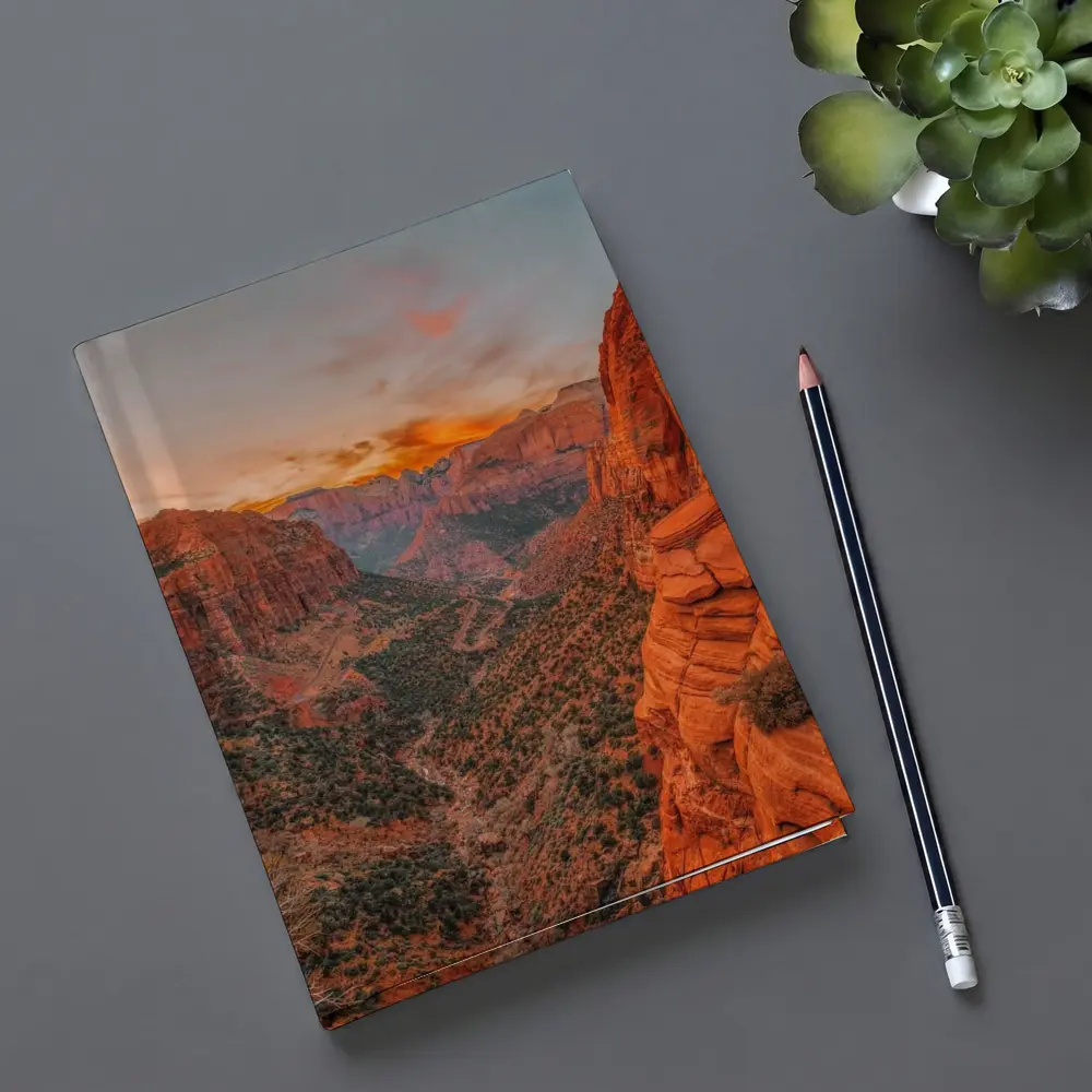 Zion Canyon Sunset Red Rock Overlook – Notebooks