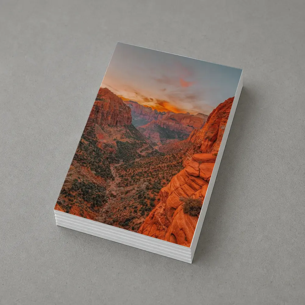 Zion Canyon Sunset Red Rock Overlook – Postcards