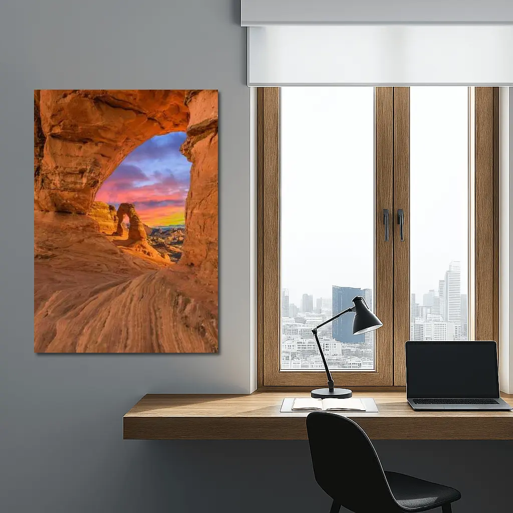 Delicate Arch Arches National Park Sunset View – Wall Art