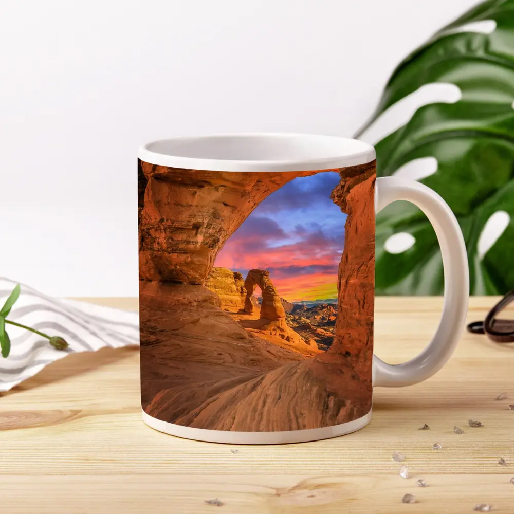 Delicate Arch Arches National Park Sunset View – Mugs