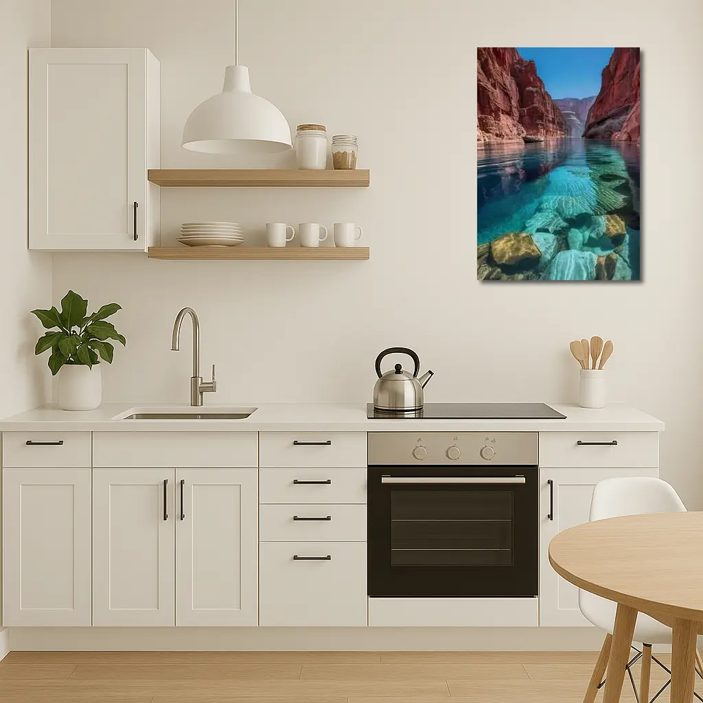 Red Canyon Clear River Turquoise Water – Wall Art