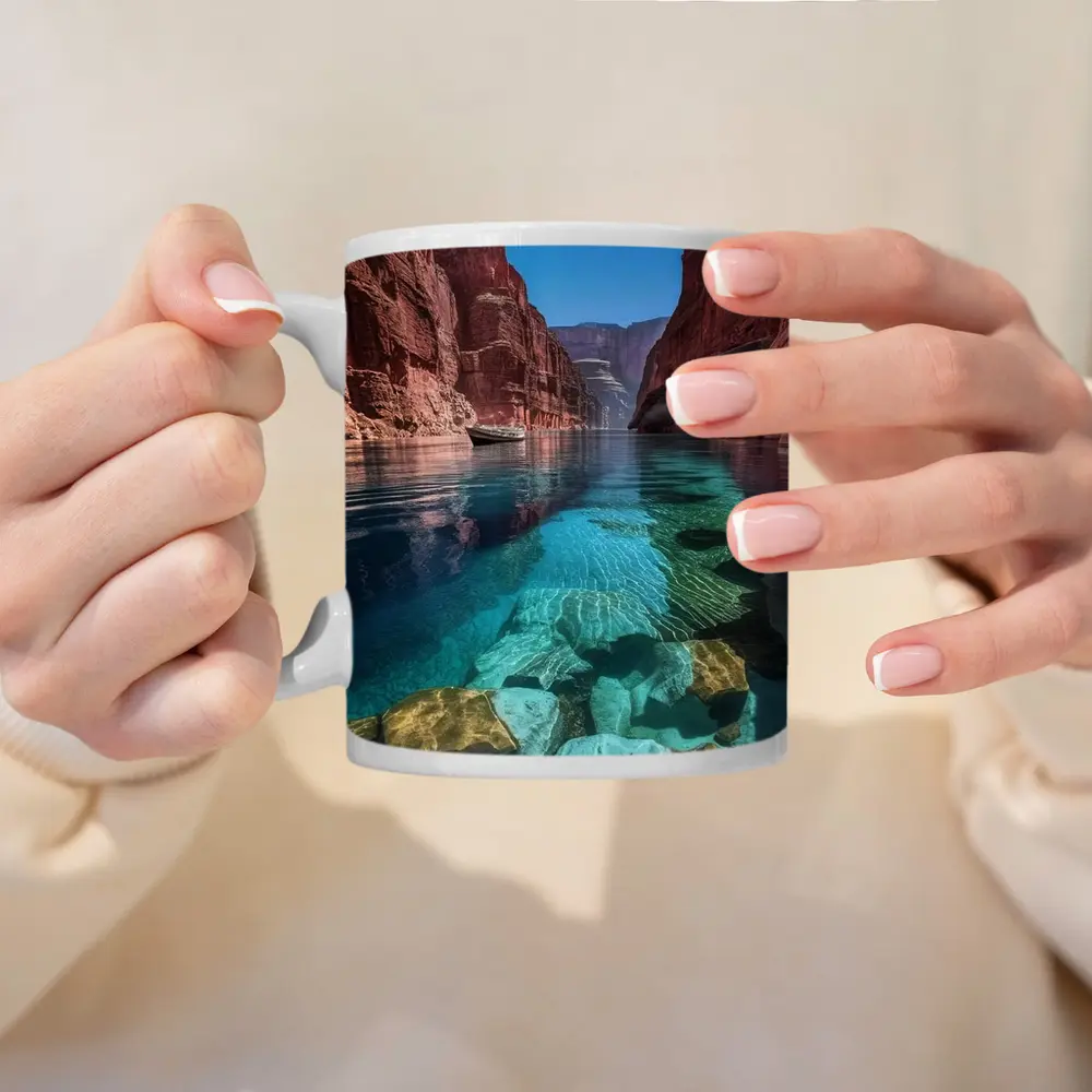 Red Canyon Clear River Turquoise Water – Mugs