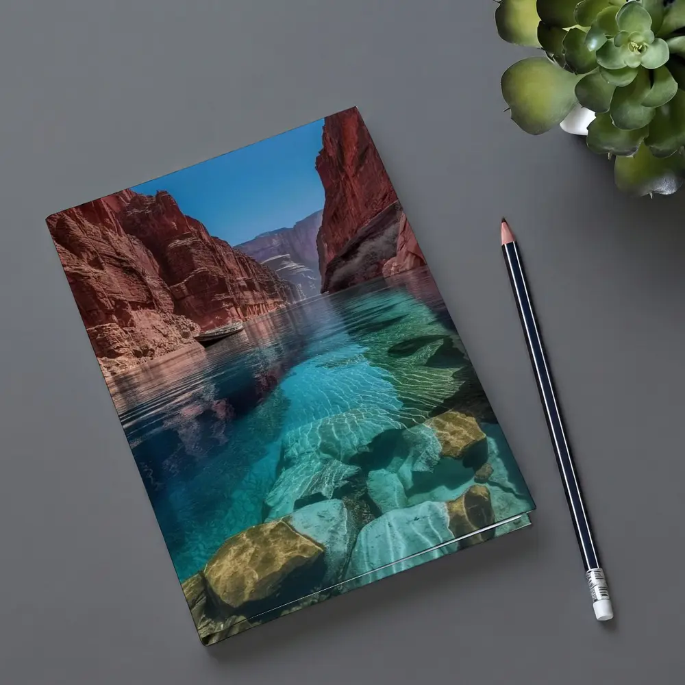 Red Canyon Clear River Turquoise Water – Notebooks