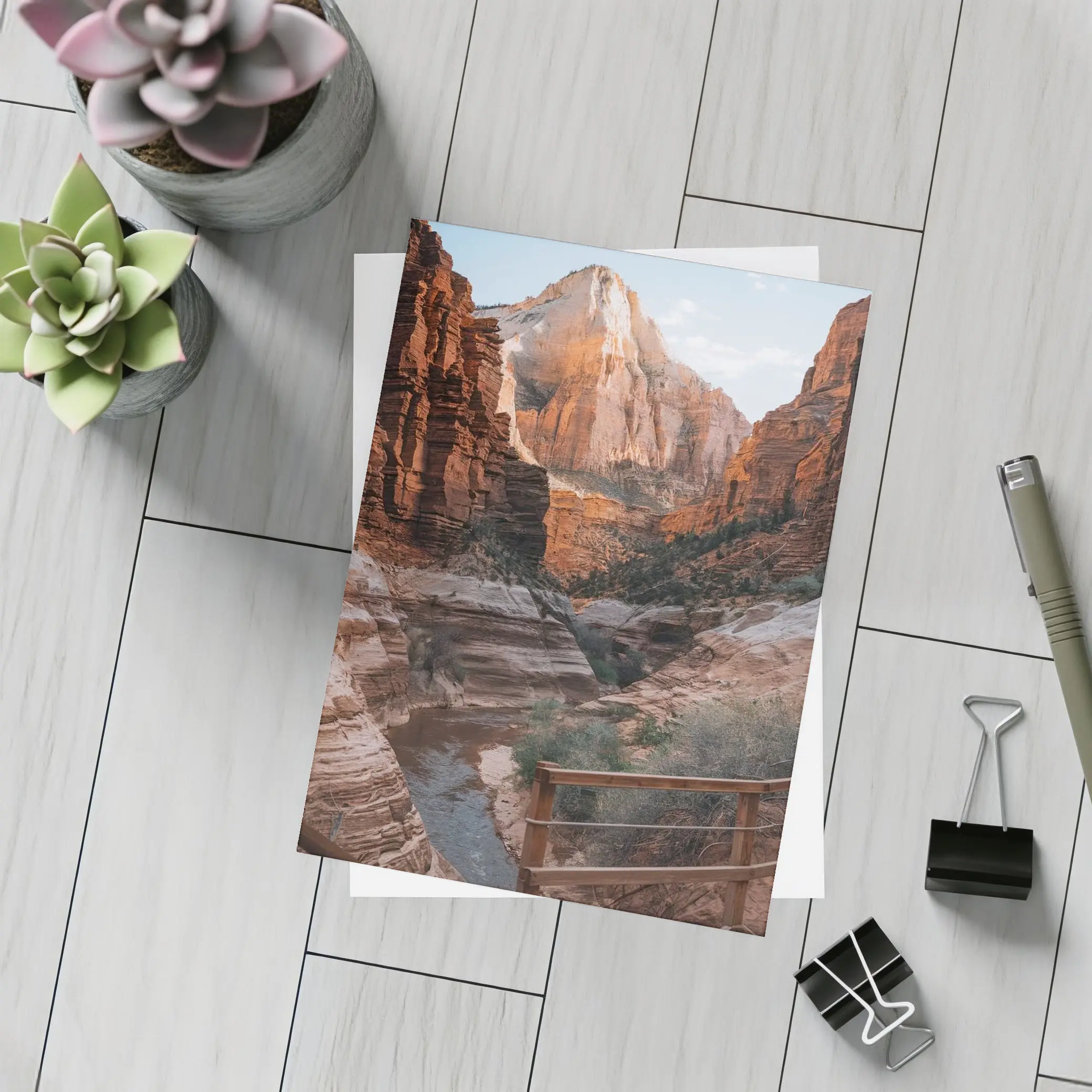Zion National Park Canyon River View – Postcards