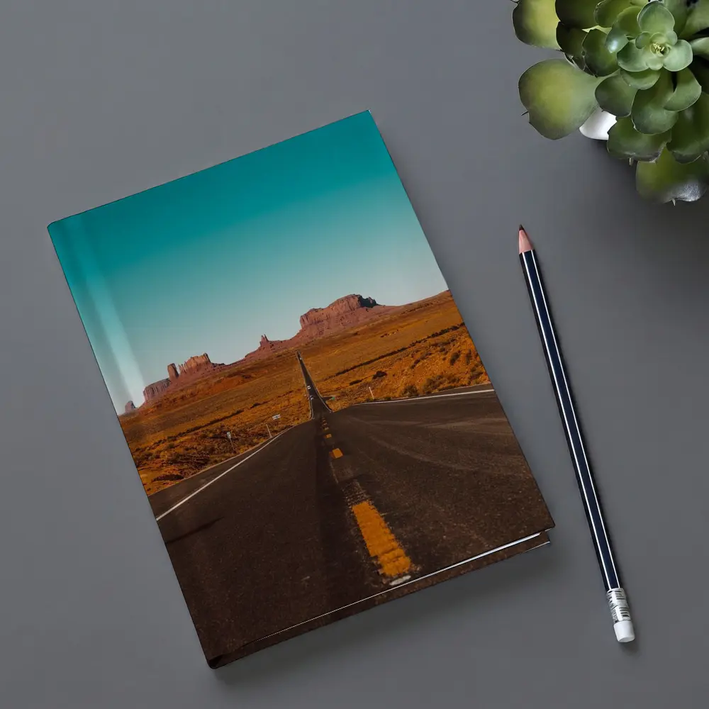 Monument Valley Desert Road Southwest Landscape – Notebooks