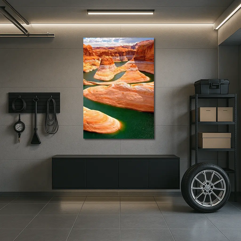 Lake Powell Canyon Red Rock Green Water – Wall Art
