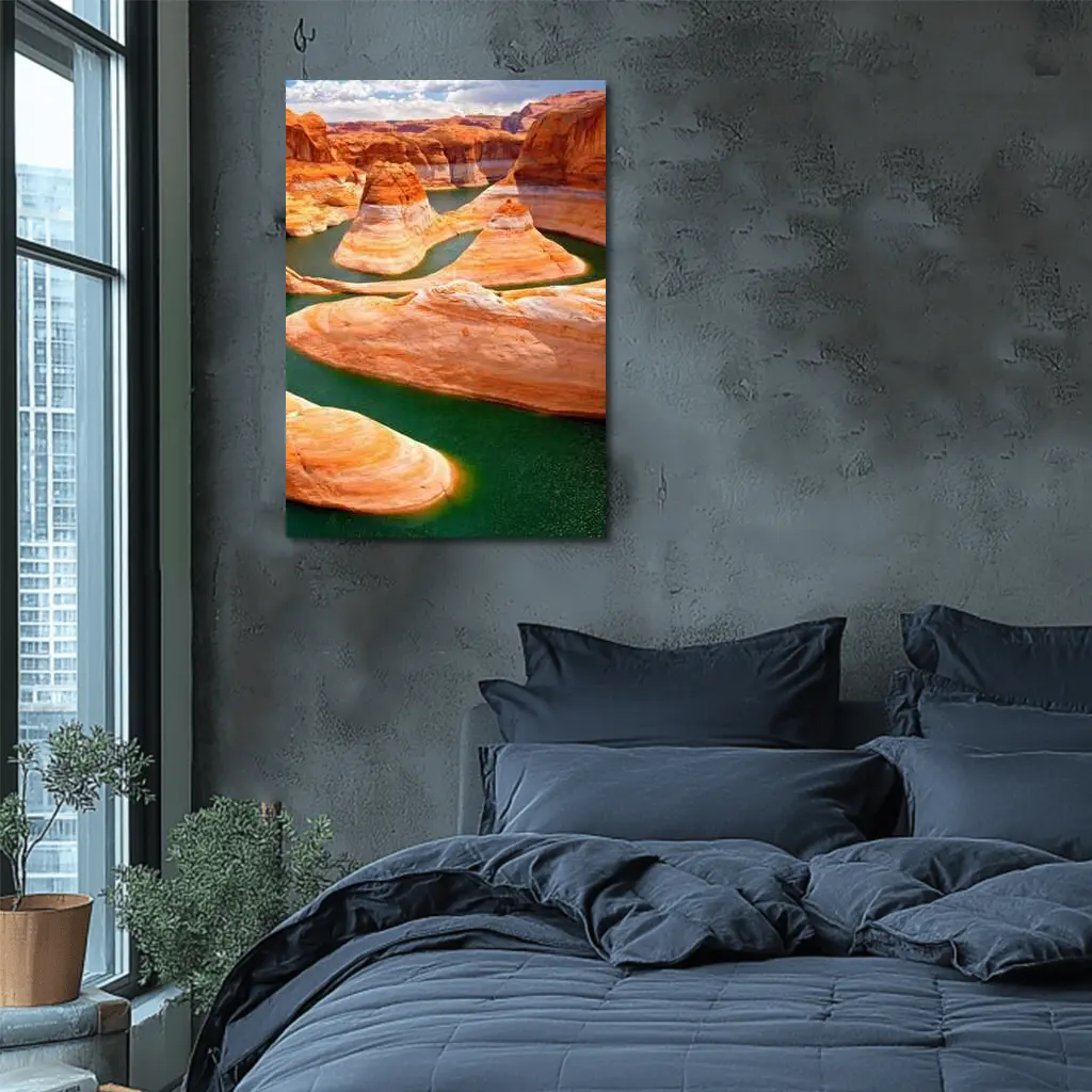 Lake Powell Canyon Red Rock Green Water – Wall Art