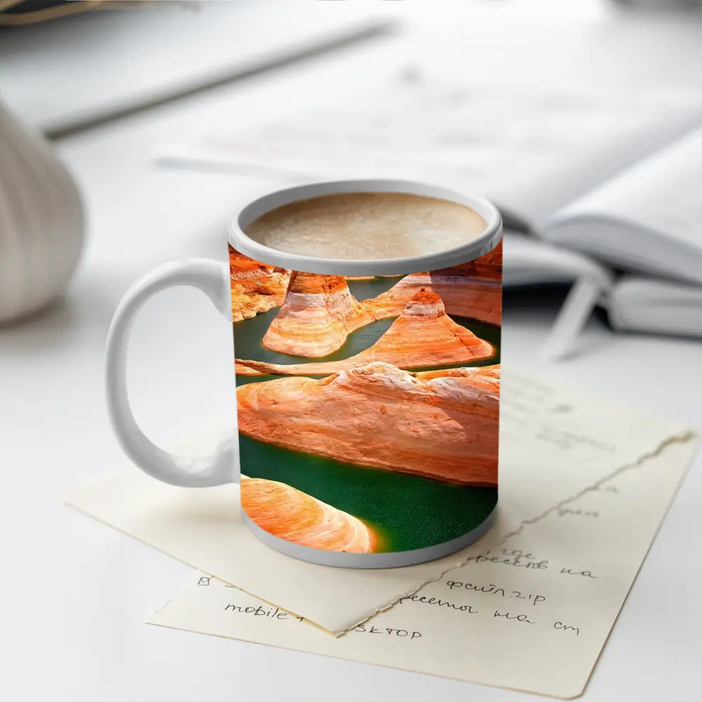 Lake Powell Canyon Red Rock Green Water – Mugs