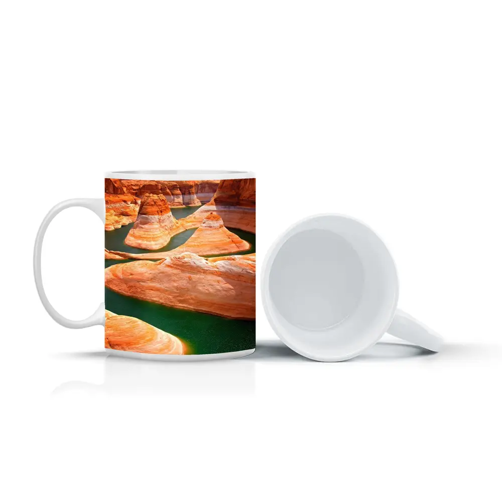 Lake Powell Canyon Red Rock Green Water – Mugs