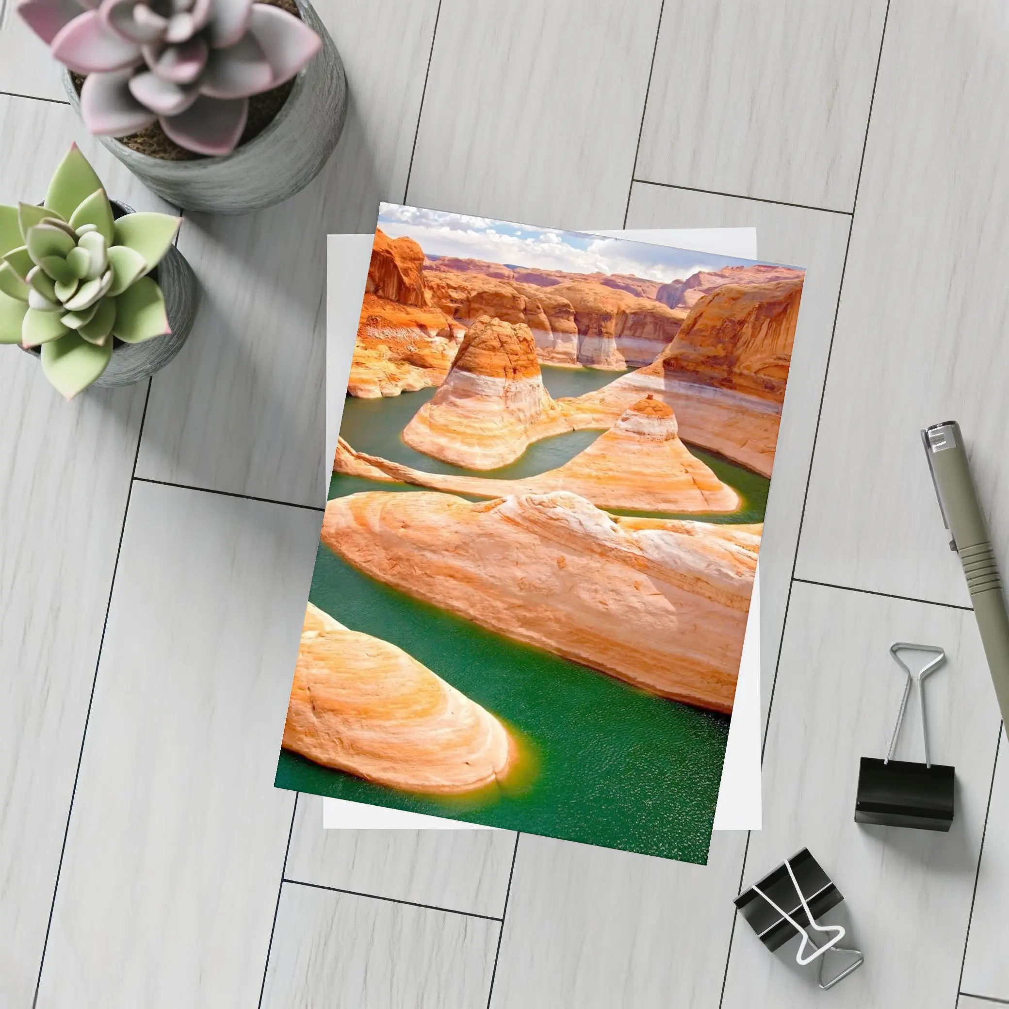 Lake Powell Canyon Red Rock Green Water – Postcards