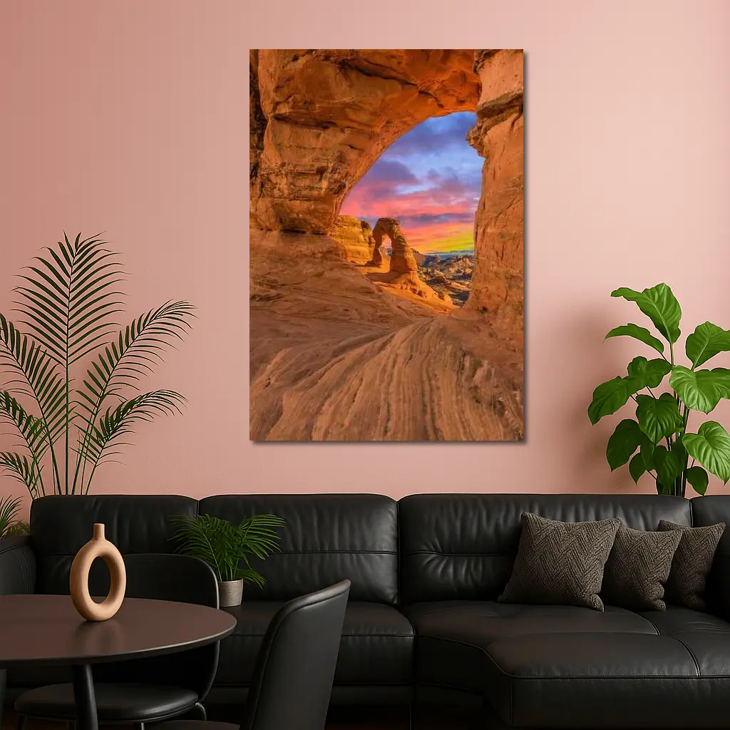 Delicate Arch Arches National Park Sunset View – Wall Art