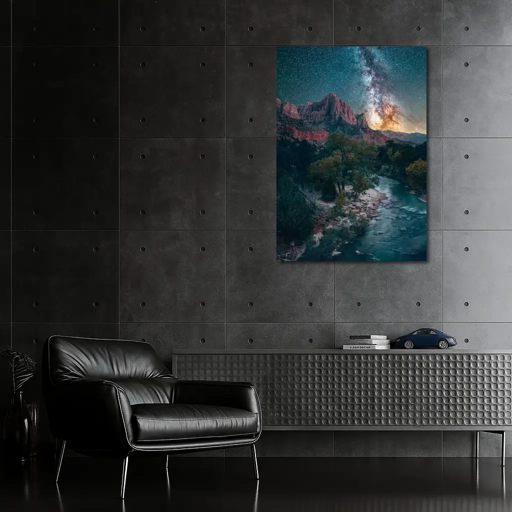 Zion Canyon Milky Way Starry Night Sky – Wall Art