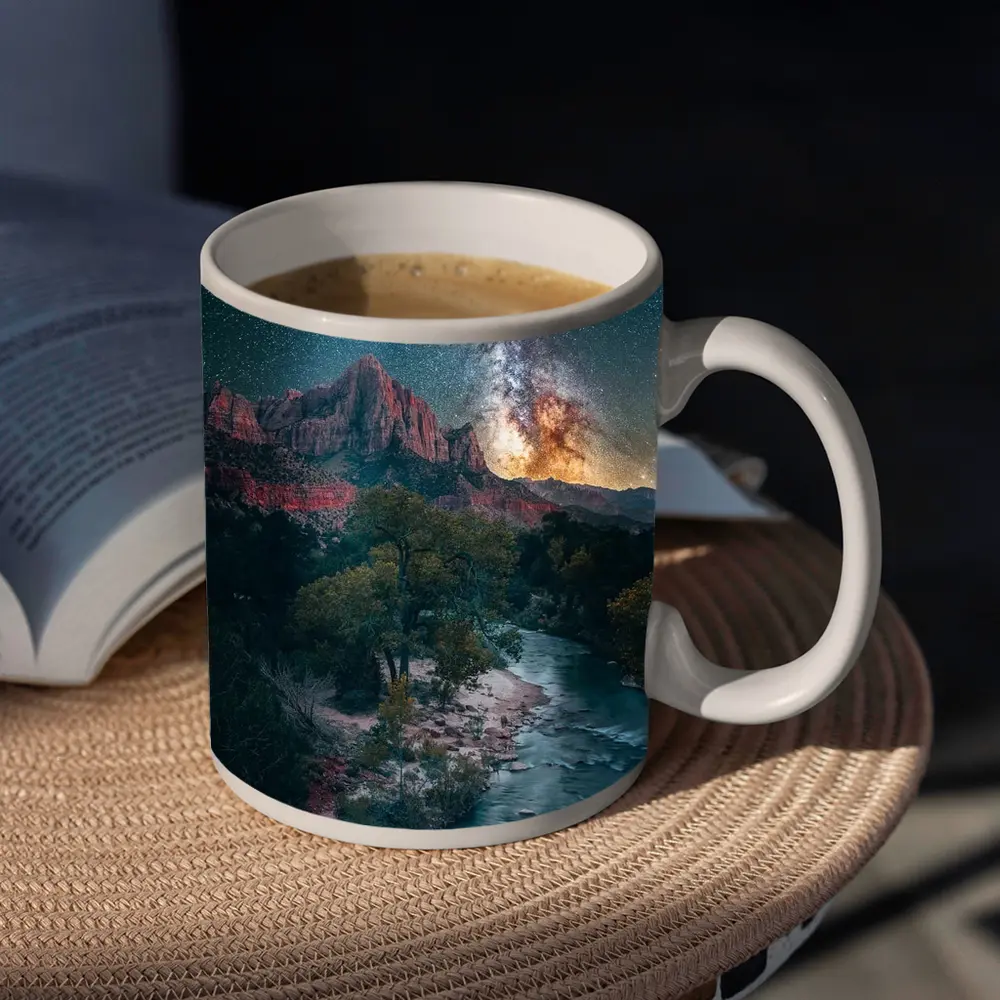 Zion Canyon Milky Way Starry Night Sky – Mugs