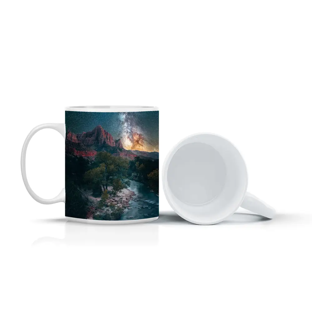 Zion Canyon Milky Way Starry Night Sky – Mugs