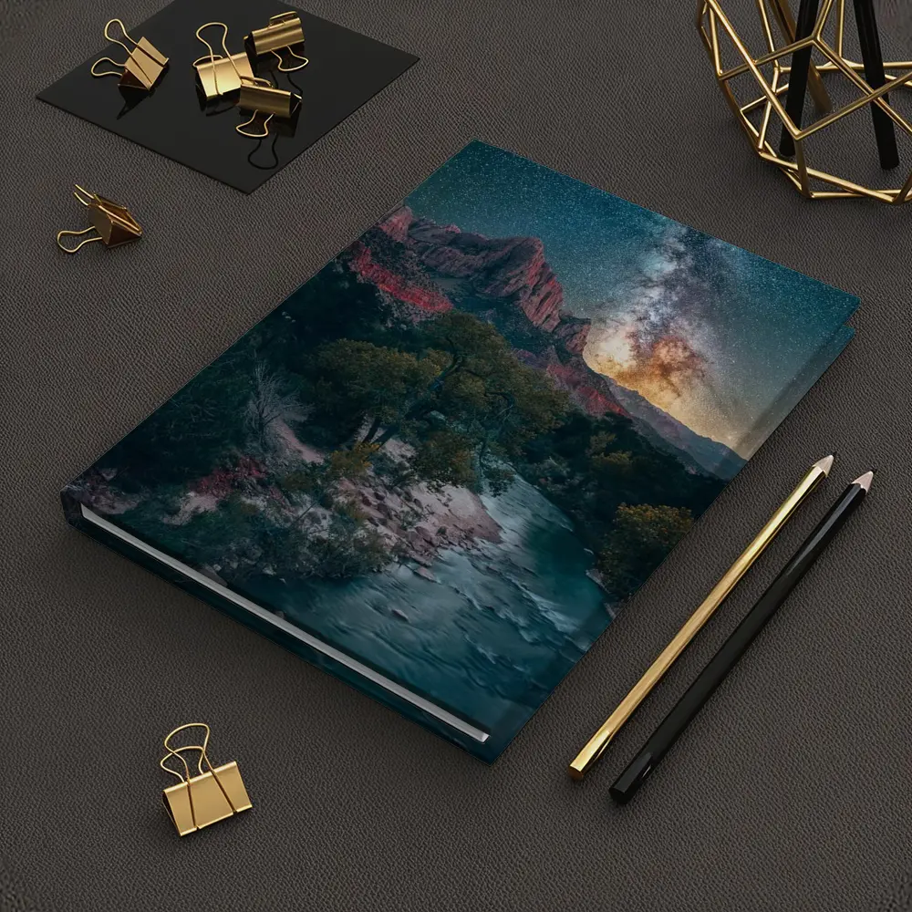 Zion Canyon Milky Way Starry Night Sky – Notebooks