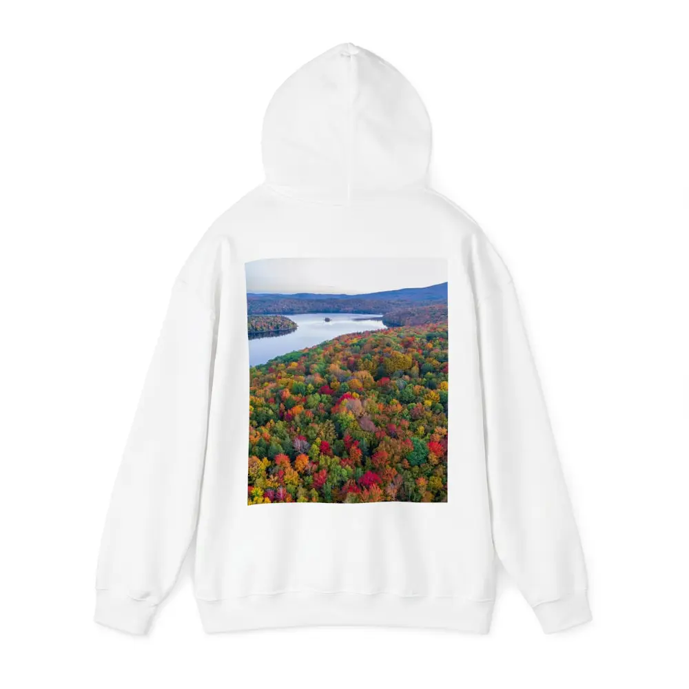 Aerial Autumn Forest Lake Mountain View – Hoodies