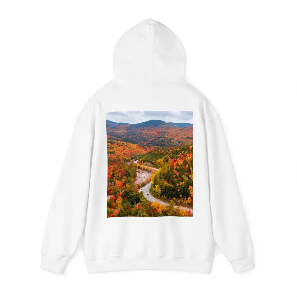 Winding Road Through Autumn Forest Valley – Hoodies