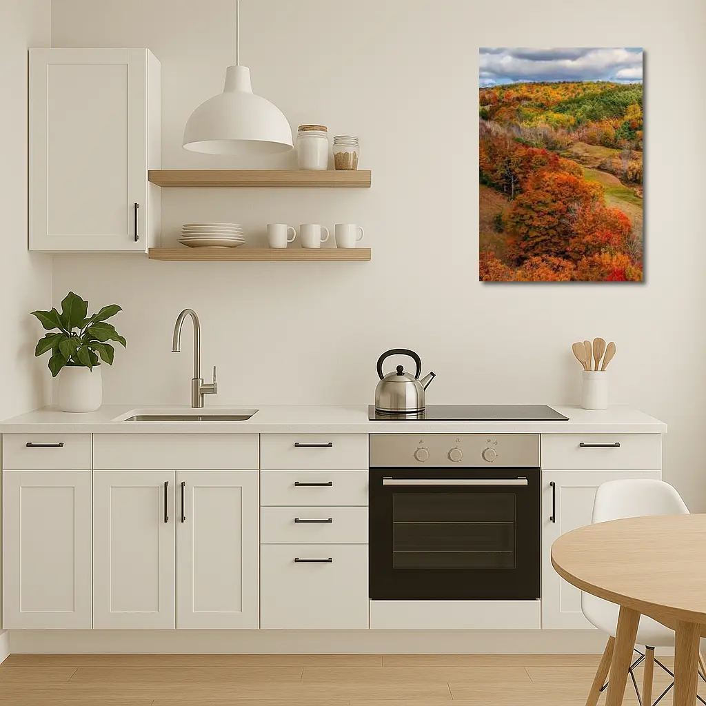 Autumn Forest Hills Rolling Green Valley – Wall Art