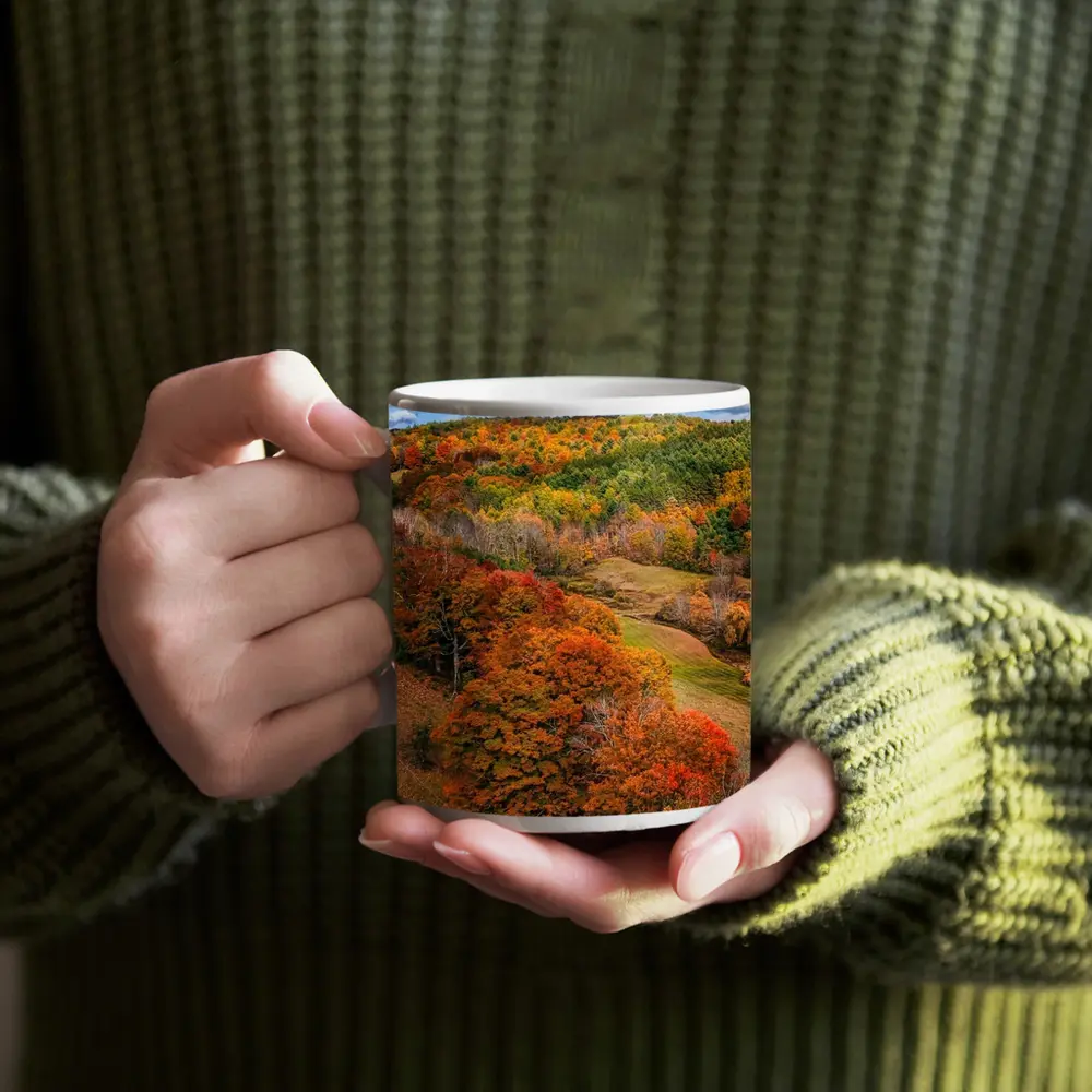 Autumn Forest Hills Rolling Green Valley – Mugs