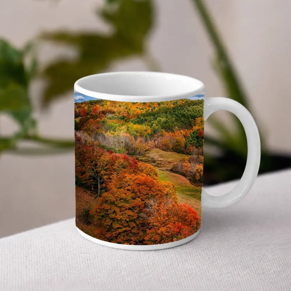 Autumn Forest Hills Rolling Green Valley – Mugs