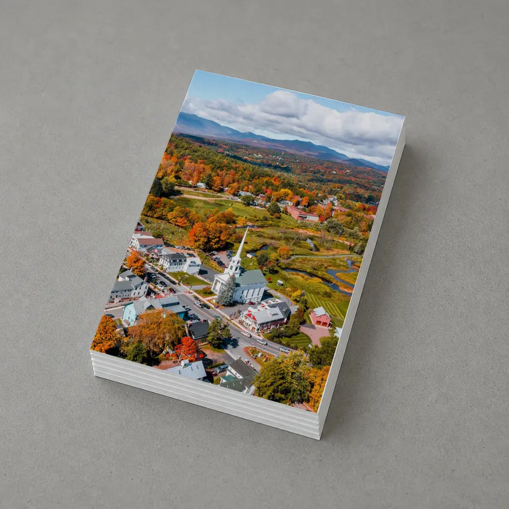 Stowe Vermont Aerial View Autumn Colors – Postcards