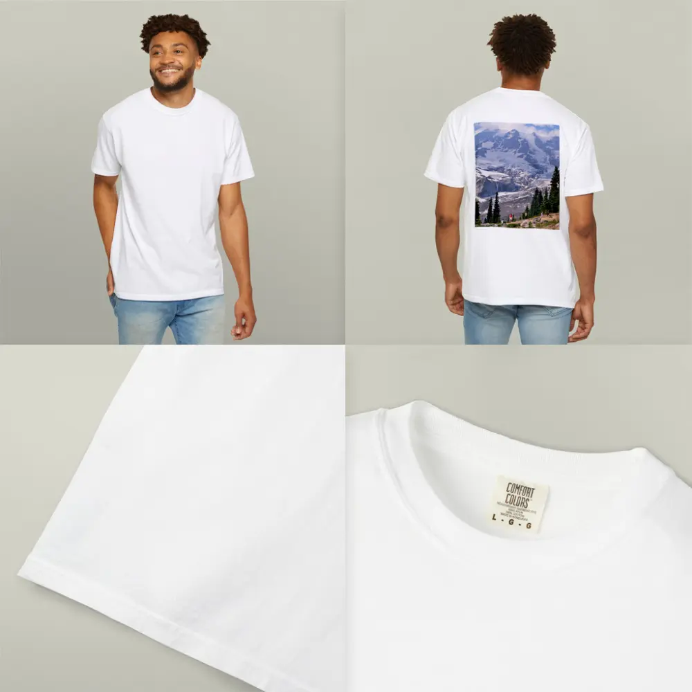 Mount Rainier Glacier Hikers Pine Trees – T-Shirts