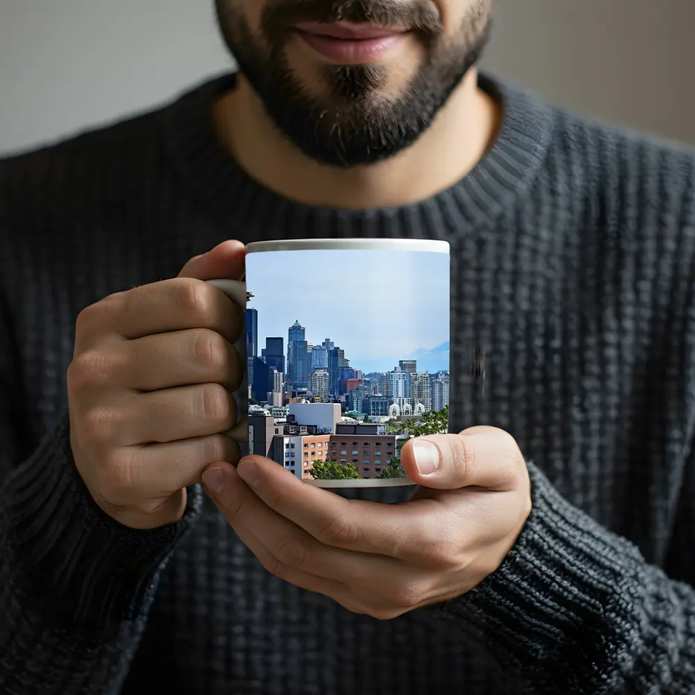 Seattle Space Needle Skyline Mount Rainier – Mugs