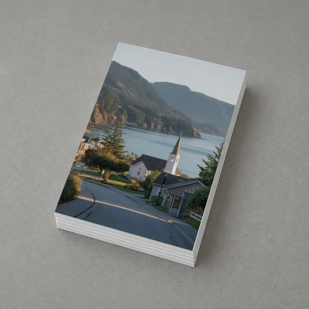 Coastal Church Town Bay Mountain View – Postcards
