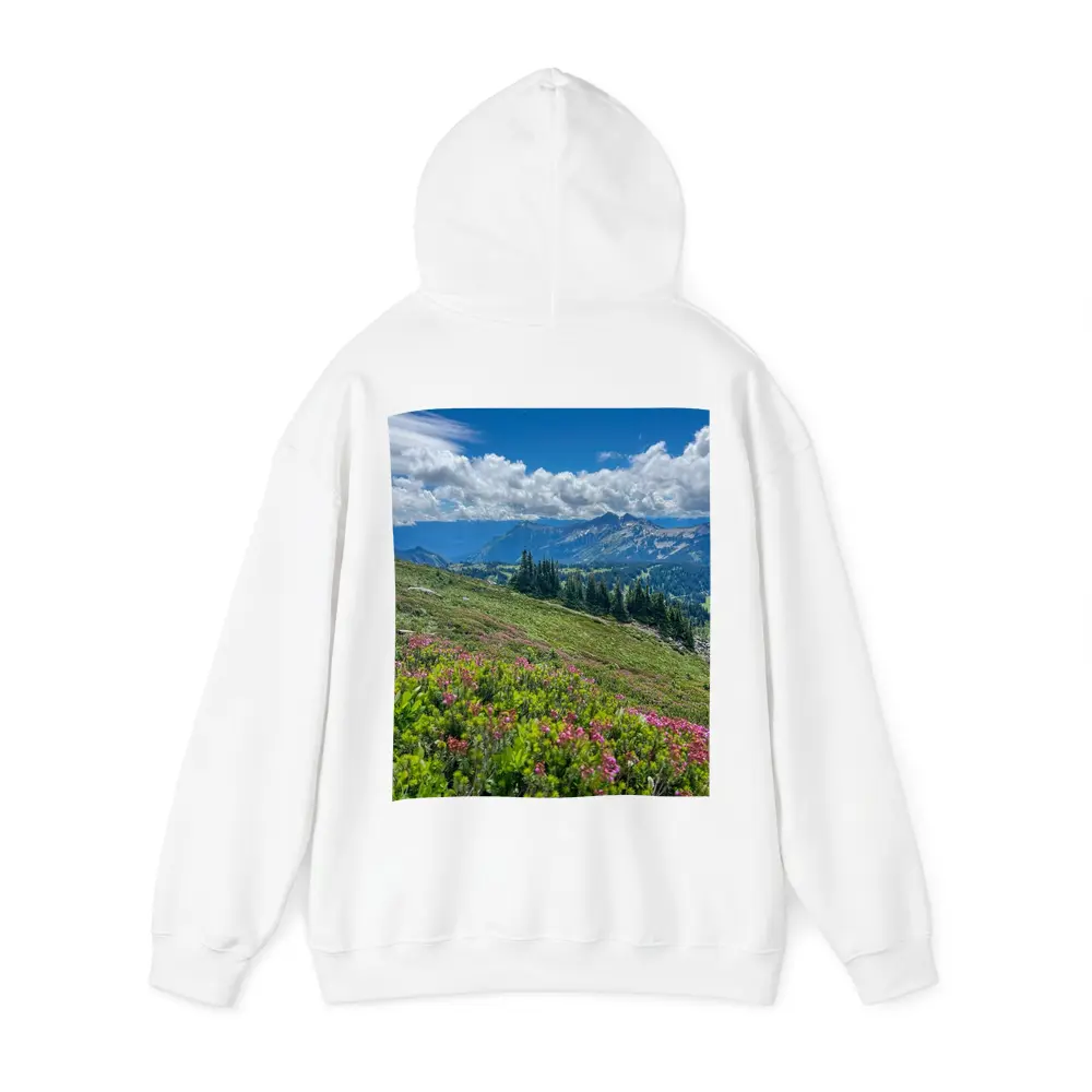 Alpine Wildflowers Meadow Mountain Landscape View – Hoodies