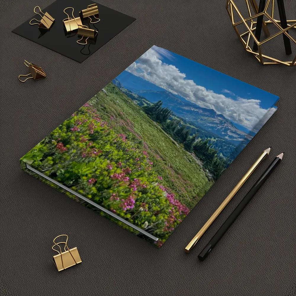 Alpine Wildflowers Meadow Mountain Landscape View – Notebooks