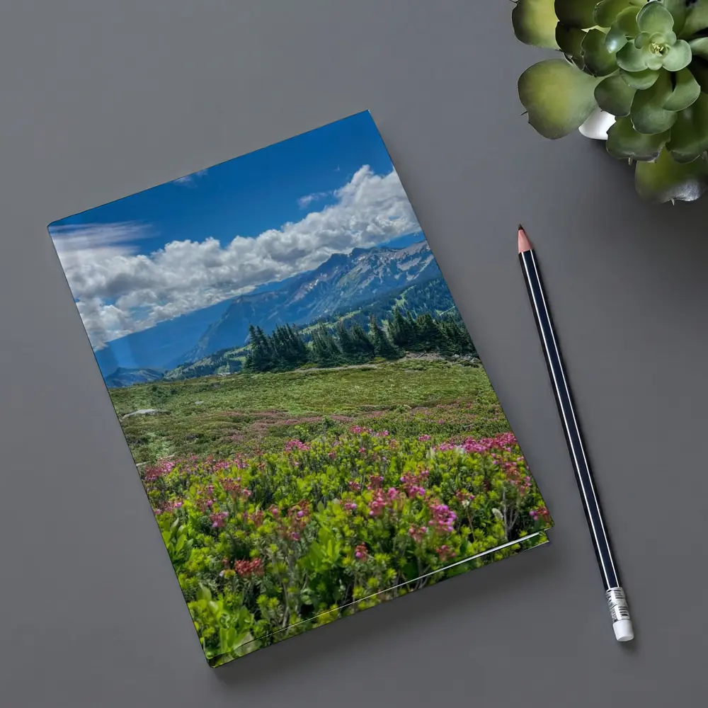 Alpine Wildflowers Meadow Mountain Landscape View – Notebooks