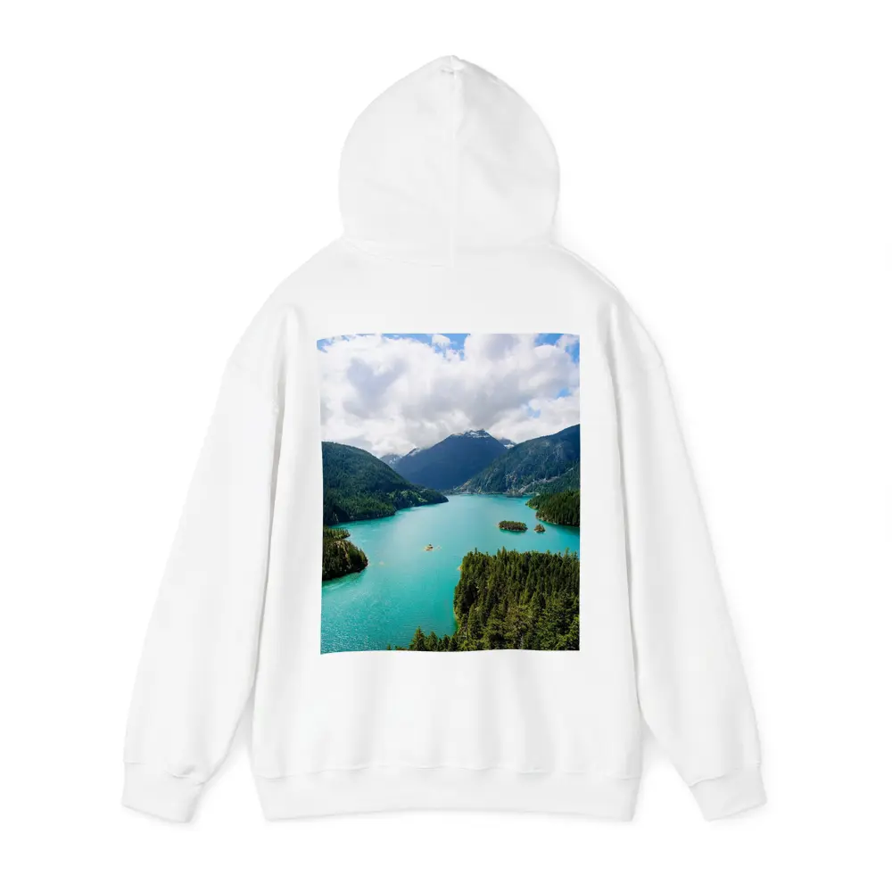 Turquoise Mountain Lake Aerial Forest View – Hoodies