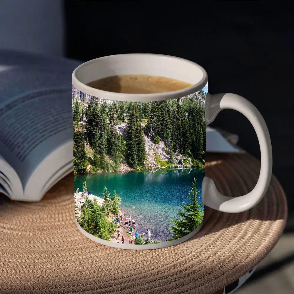 Alpine Lake Rocky Mountain Forest Hikers – Mugs