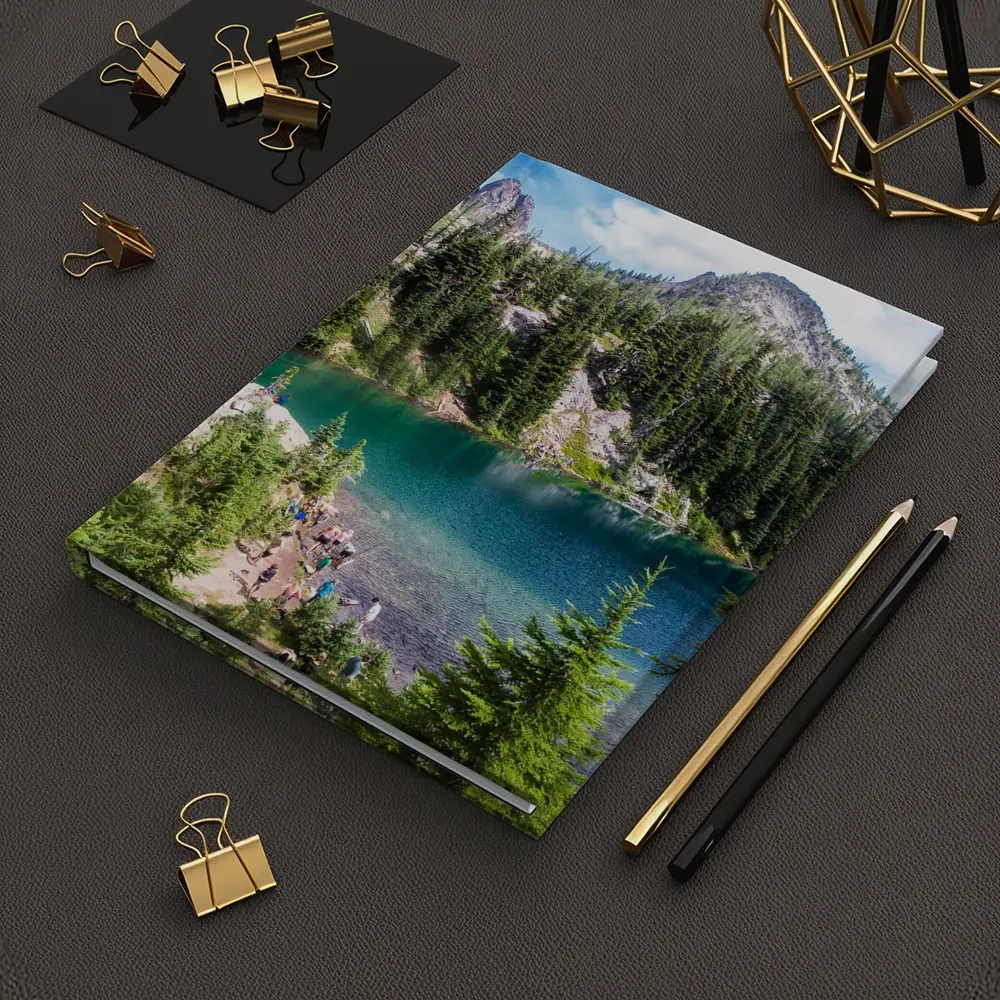 Alpine Lake Rocky Mountain Forest Hikers – Notebooks