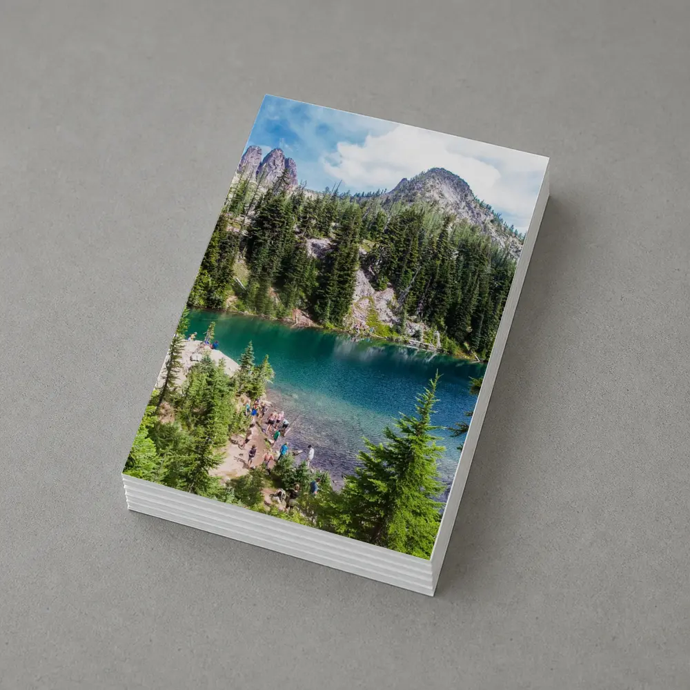 Alpine Lake Rocky Mountain Forest Hikers – Postcards