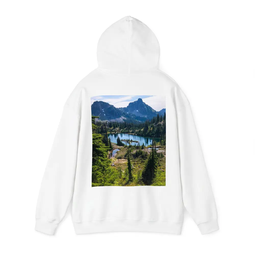 Alpine Lake Mountains Pine Forest Landscape – Hoodies