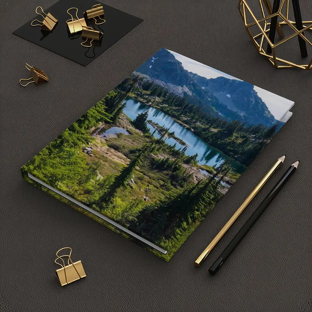 Alpine Lake Mountains Pine Forest Landscape – Notebooks