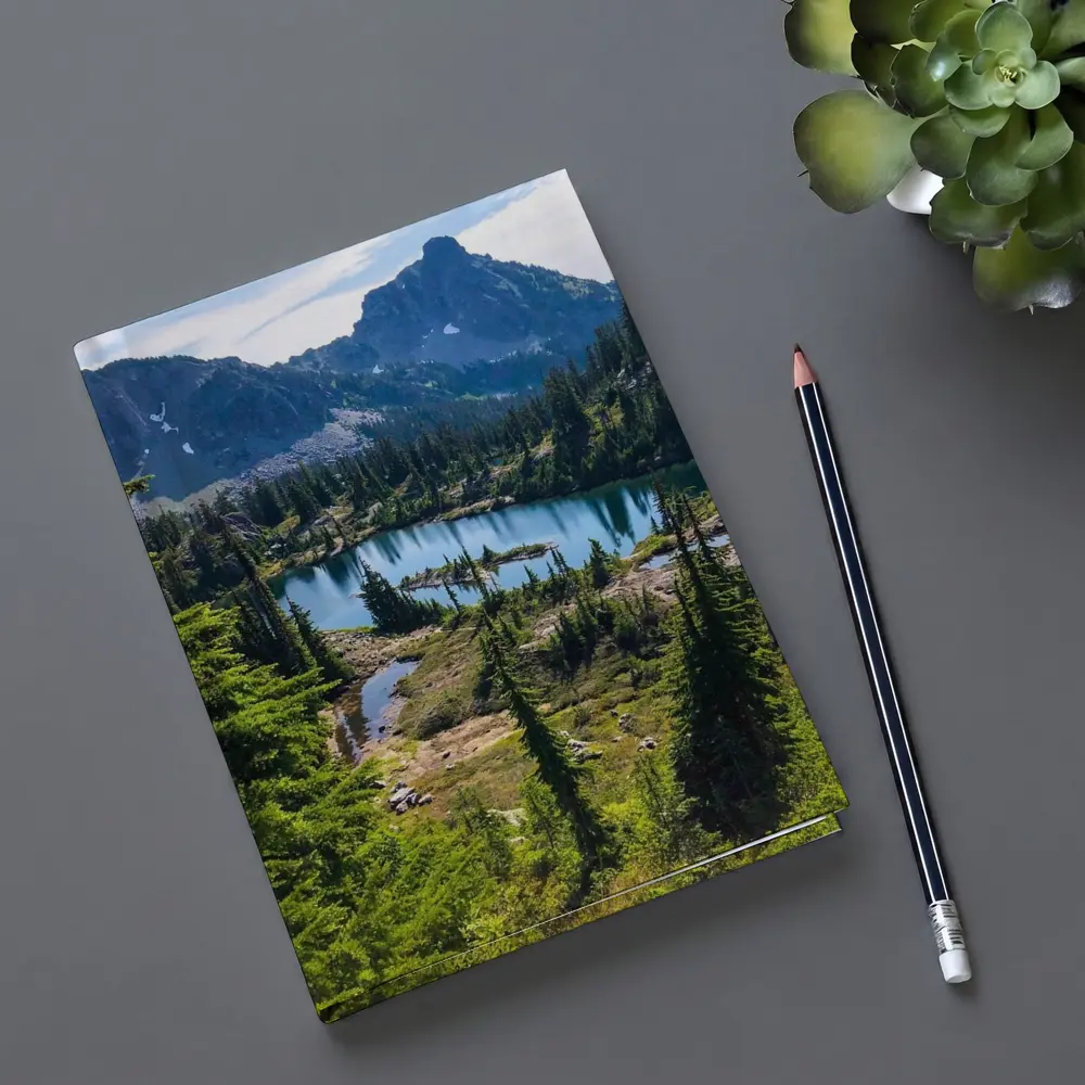 Alpine Lake Mountains Pine Forest Landscape – Notebooks